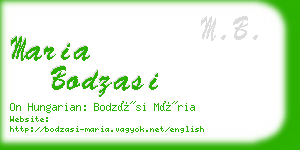 maria bodzasi business card